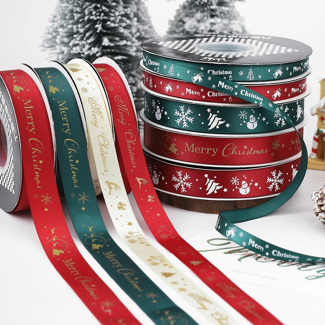【组合装】圣诞丝带礼物包装彩带红绿花束diy蝴蝶结蛋糕装饰绳绸带
