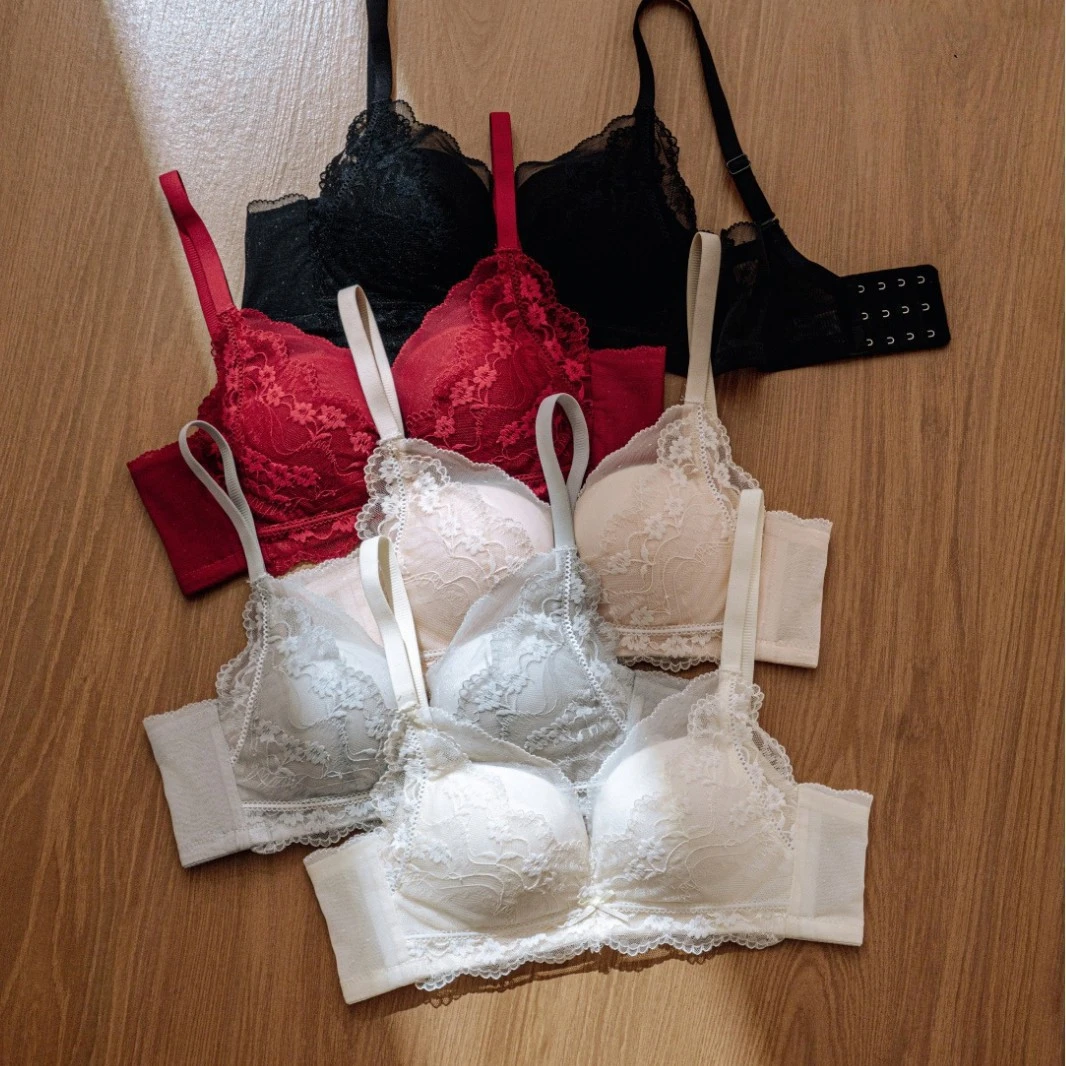 蕾丝聚拢杯自我魅力的深情告白轻薄蕾丝细软网纱内衣女