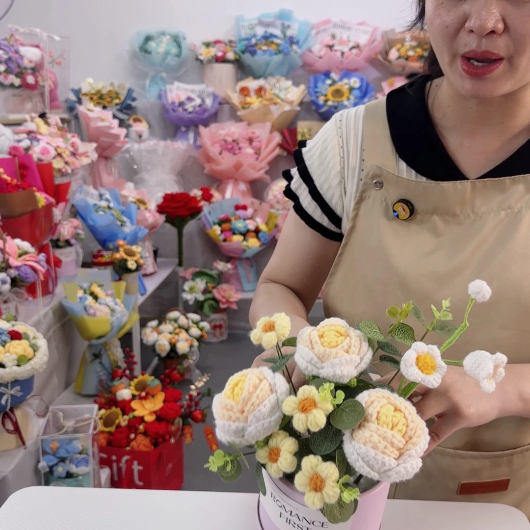 手工毛线花捡漏直播