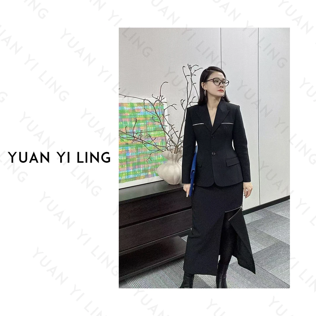 袁艺灵【麦昆沙漏】气质时尚风设计感休闲小众百搭外套春季