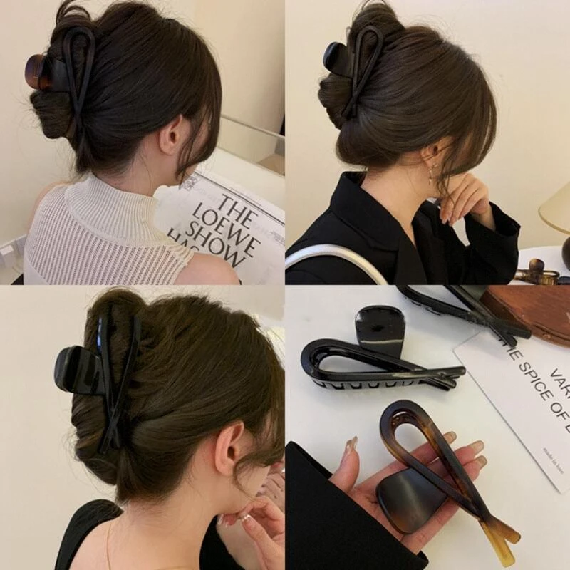 夏天盘发抓夹女小众鱼尾设计耐看亚克力发夹后脑勺气质鲨鱼夹2025