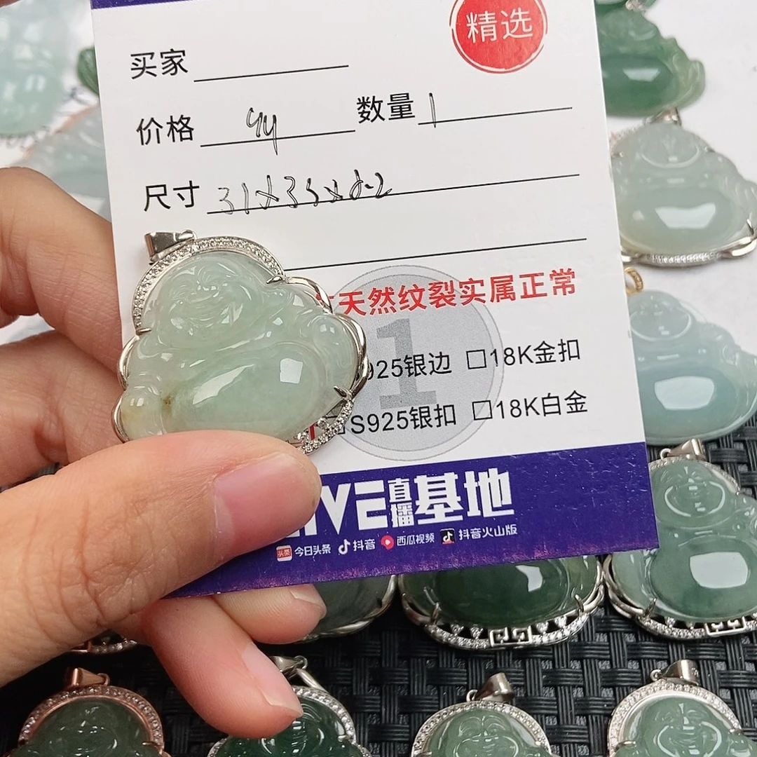 翡翠银S925镶嵌颈饰
