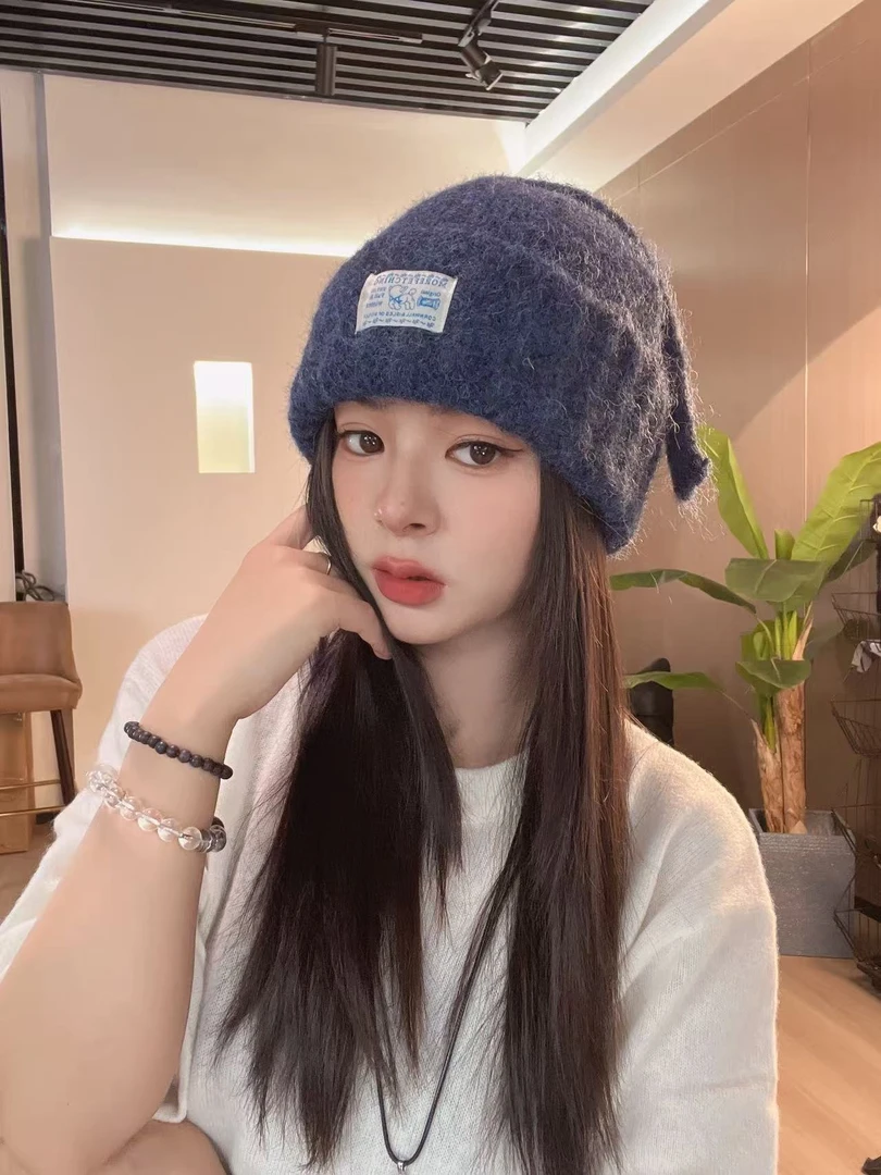 【卡通元素】冬季针织帽无檐秋冬帽子加厚日系秋冬季针织帽子