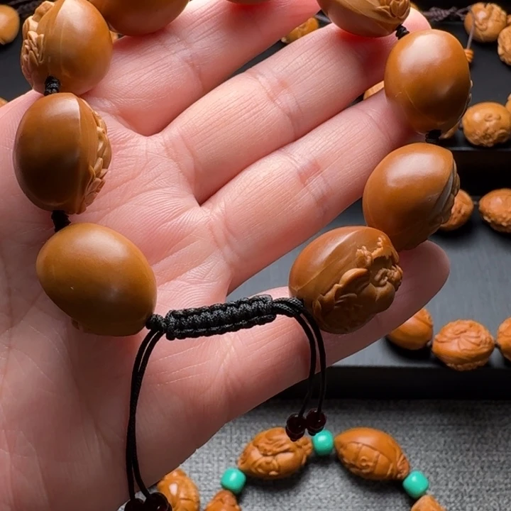 橄榄核手串/手链鲤**生铁核无相