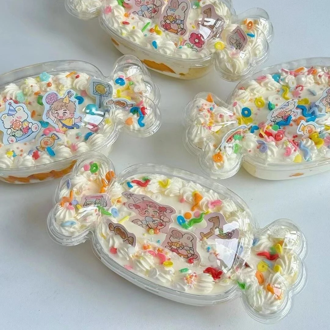 六一儿童节糖果盒子蛋糕包装盒61卡通冰淇淋奶油慕斯礼盒糖果形状