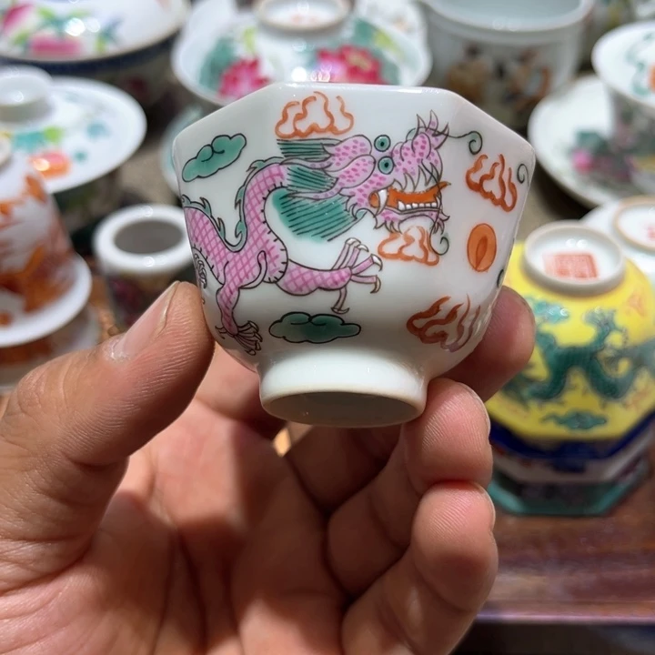 纯手绘精品盖碗杯