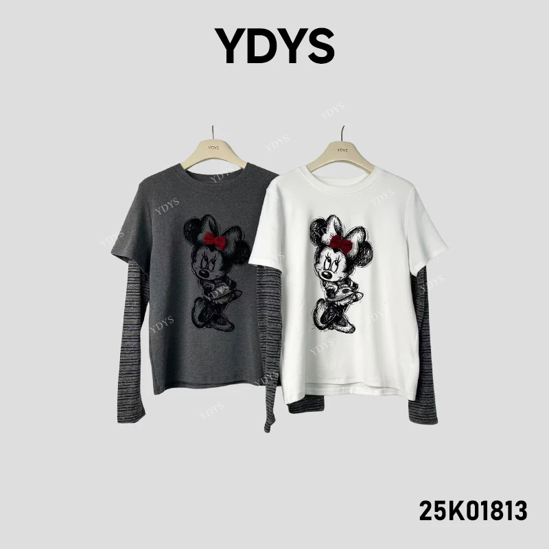 【YDYS】25K01813 2025新款时尚气质小众T恤