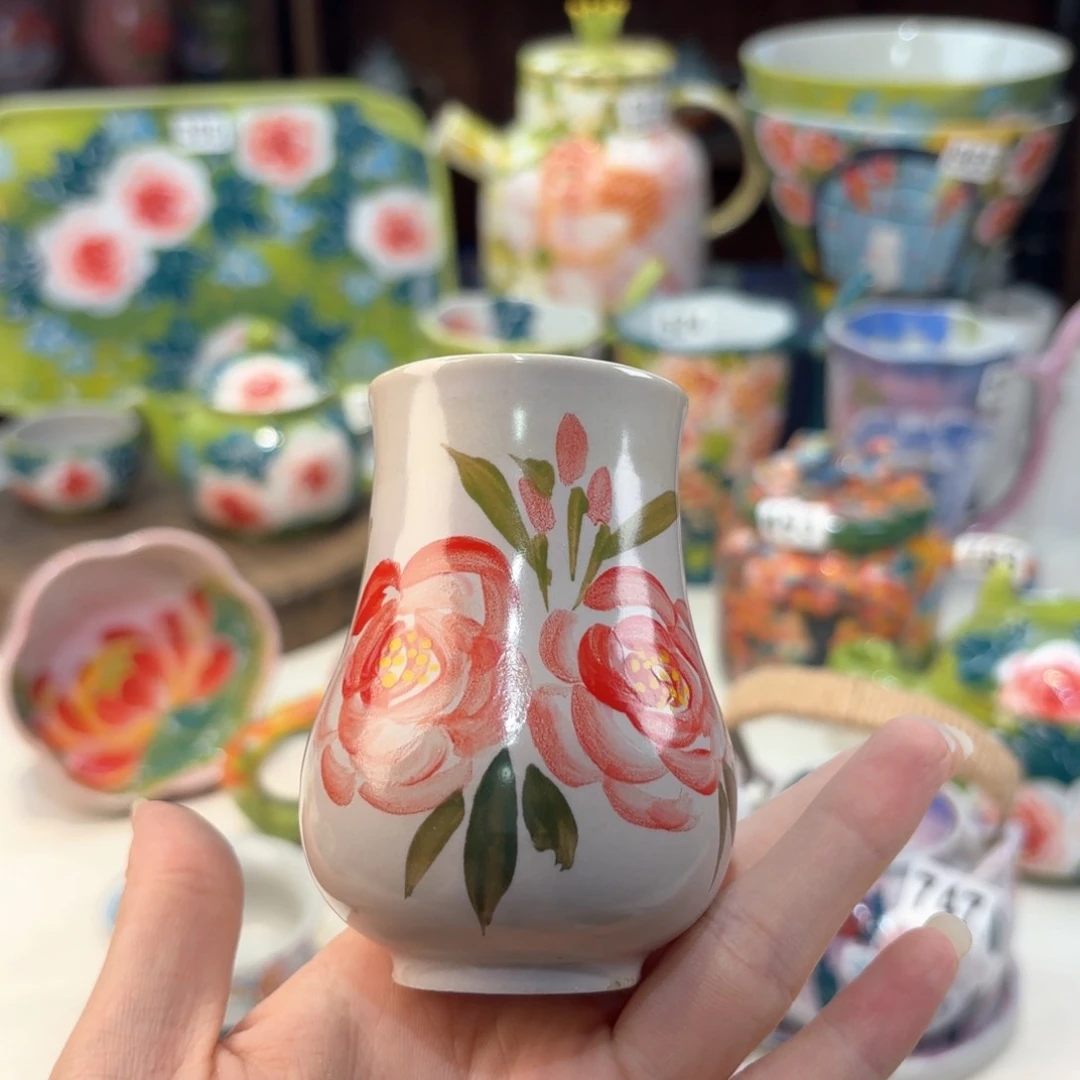 景德镇手绘高温釉下彩陶瓷茶具