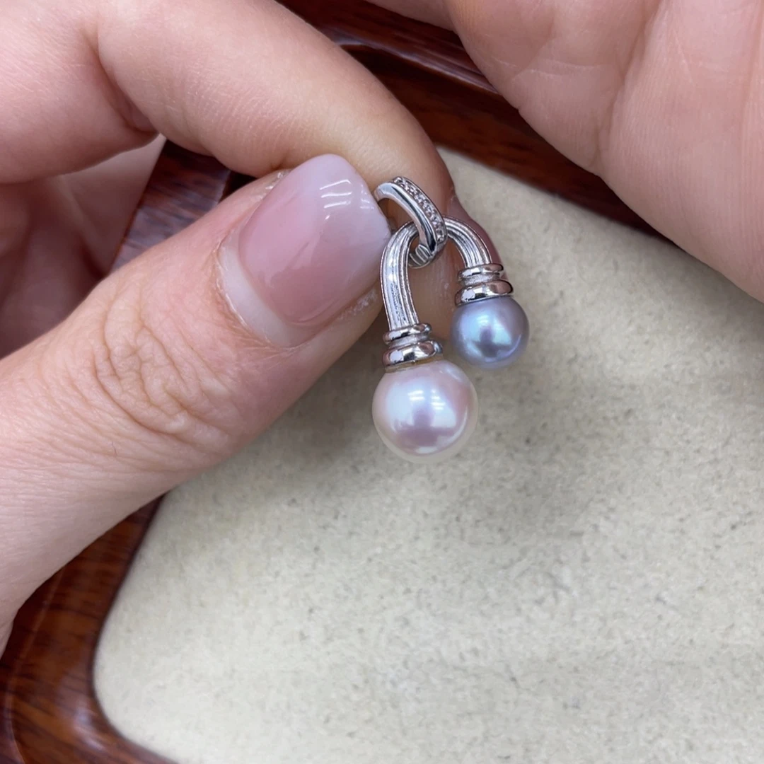 吊坠(不含链)海水珍珠银S925镶嵌