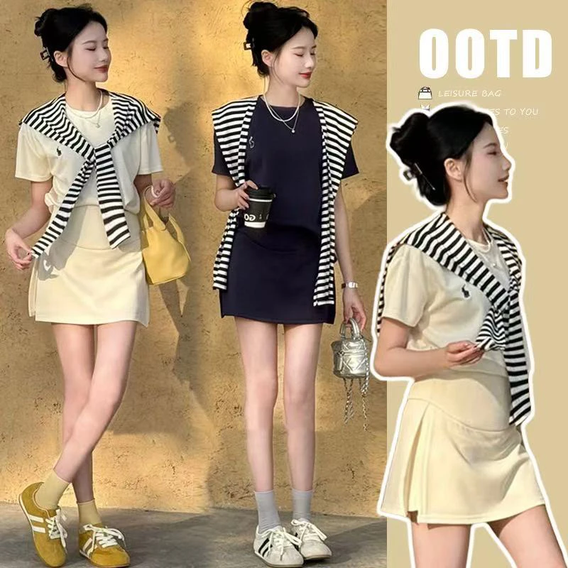 （孕妇装实体店）短裤裙两件套休闲百搭两件套