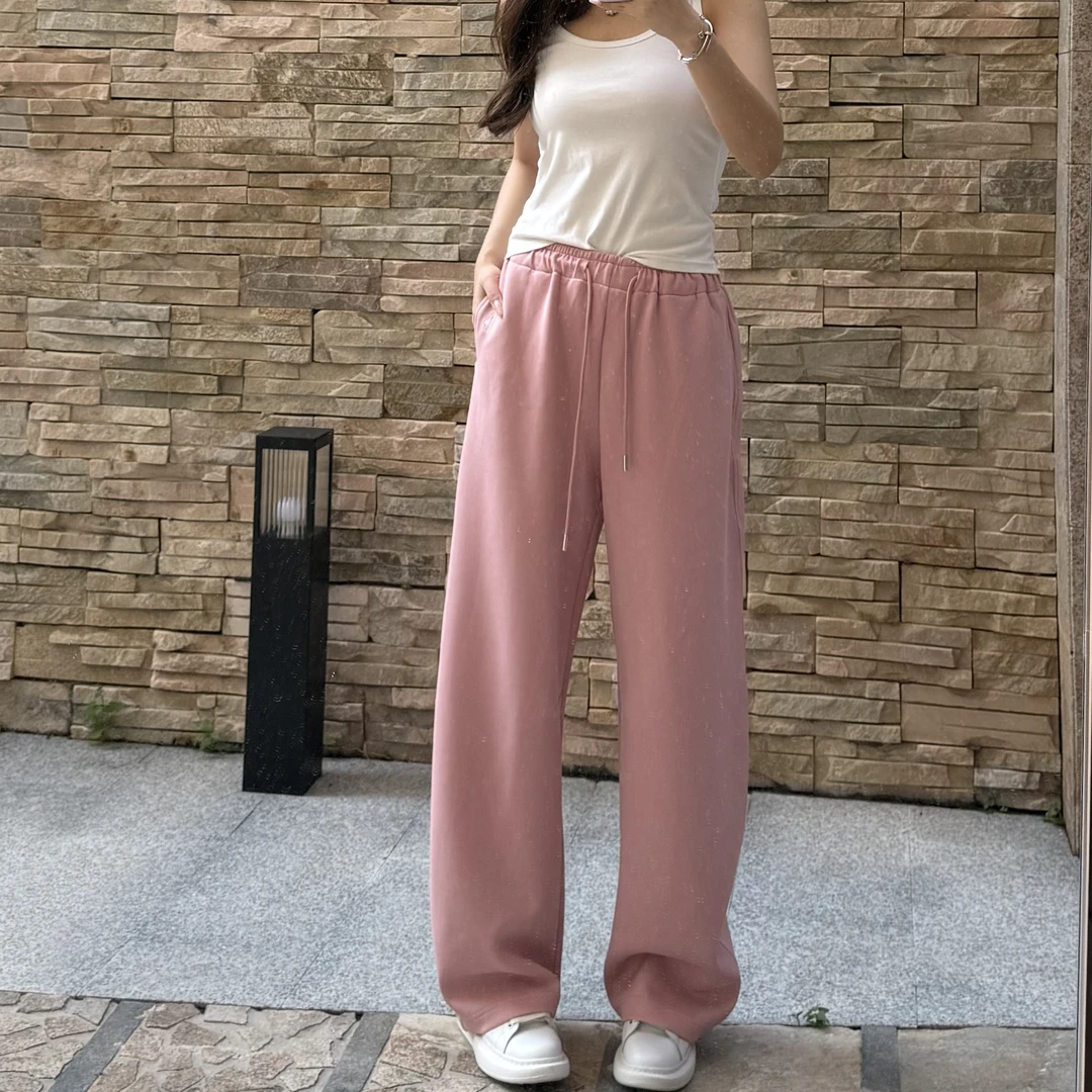 【超哥轻奢】直筒裤高弹力高腰夏季休闲裤百搭运动裤JH9003