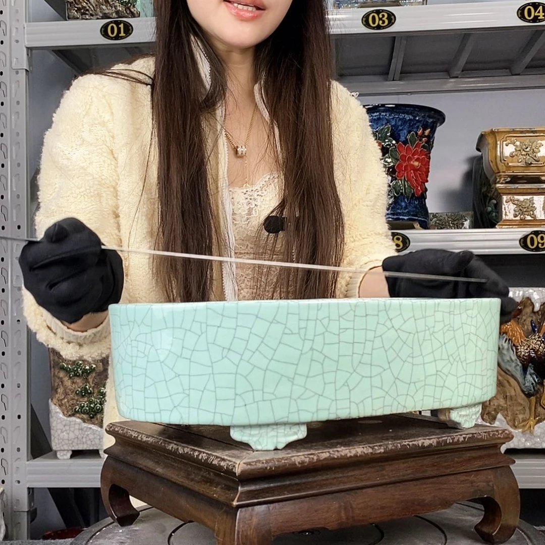 红陶兔*哥石湾盆石湾盆