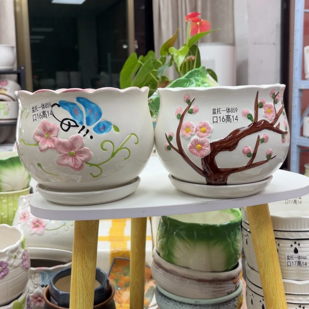 @夏西陶瓷花盆@@5859