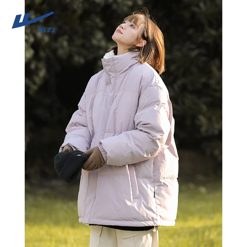 回力户外棉衣男女外套秋冬季2026新款加绒加厚保暖防寒宽松棉服