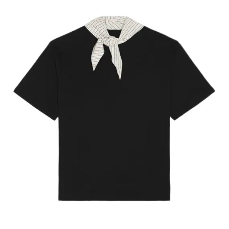 99新 BOTTEGA VENETA/葆蝶家 条纹领巾/短袖T恤/S码