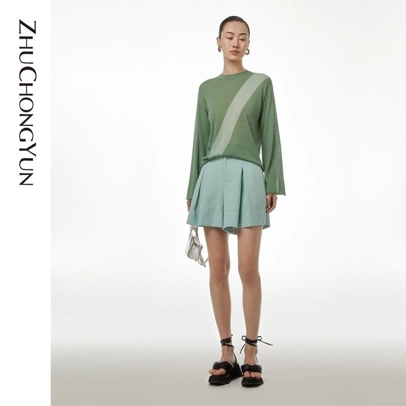 【晨晨甄选】ZHUCHONGYUN女士短裤C1AY24415