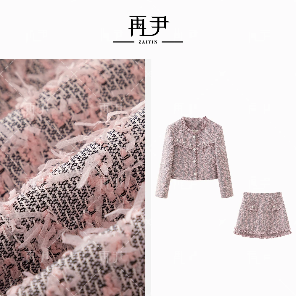 【樱落】小众设计师定制时尚气质长袖洋气羽绒套装GY24DT091138