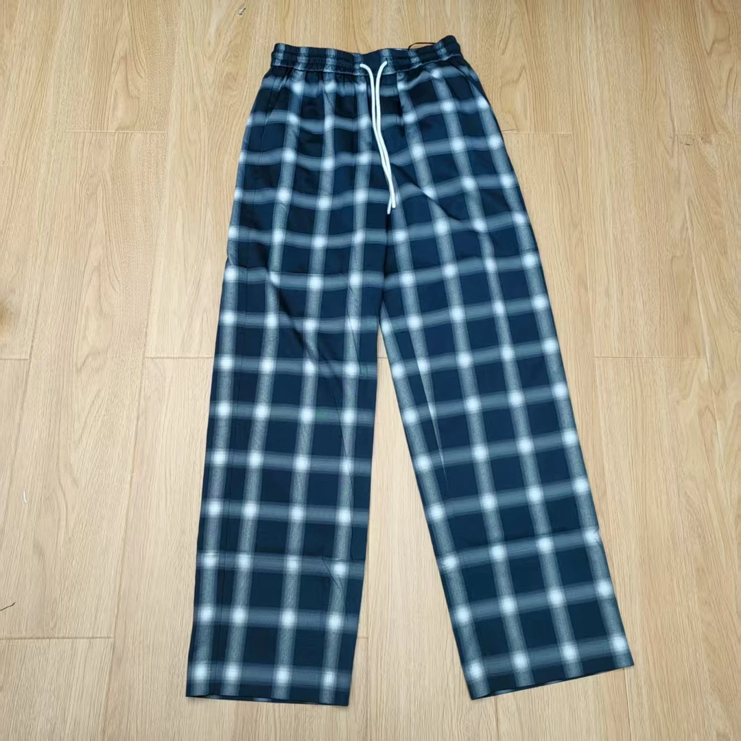 【南油玲姐】黑白格松紧腰 休闲裤66117