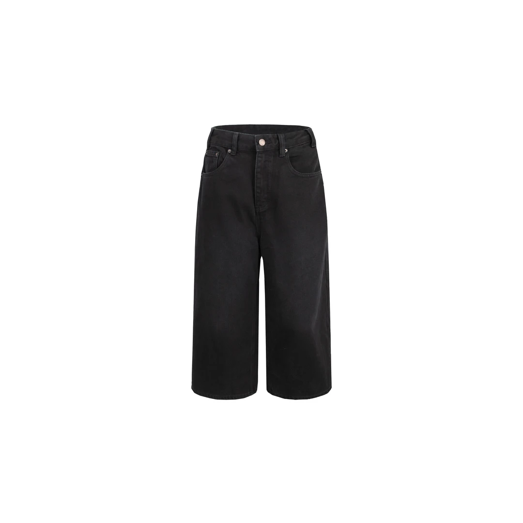 【环游记】3473冬季新款加绒美式复古水洗做旧直筒八分牛仔裤YC