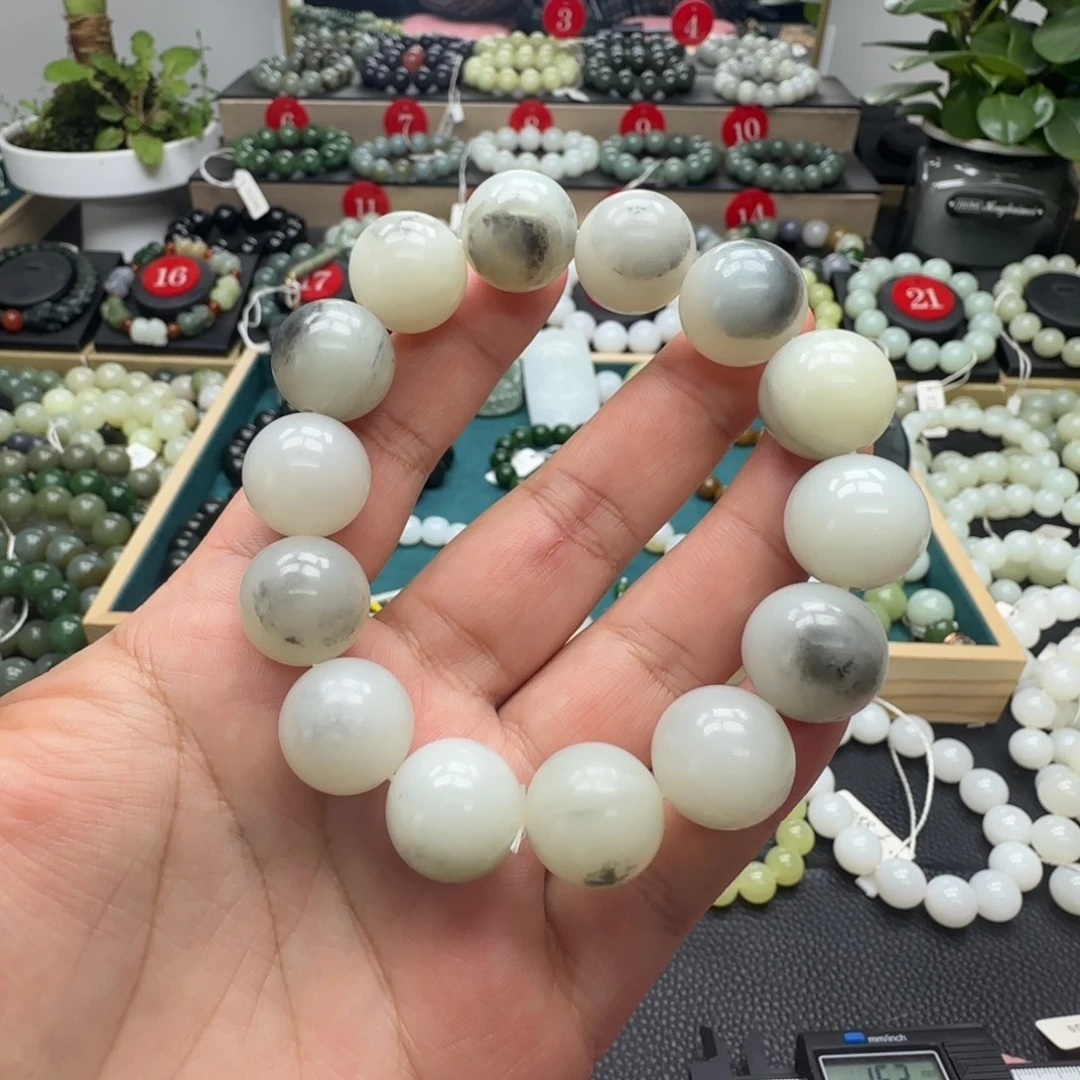 和田玉未镶嵌手链16