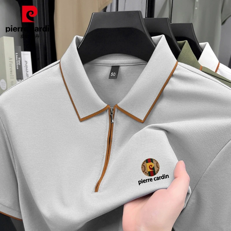 【含桑蚕丝】皮尔卡丹男士短袖polo衫2025新薄款夏季凉感透气体恤男