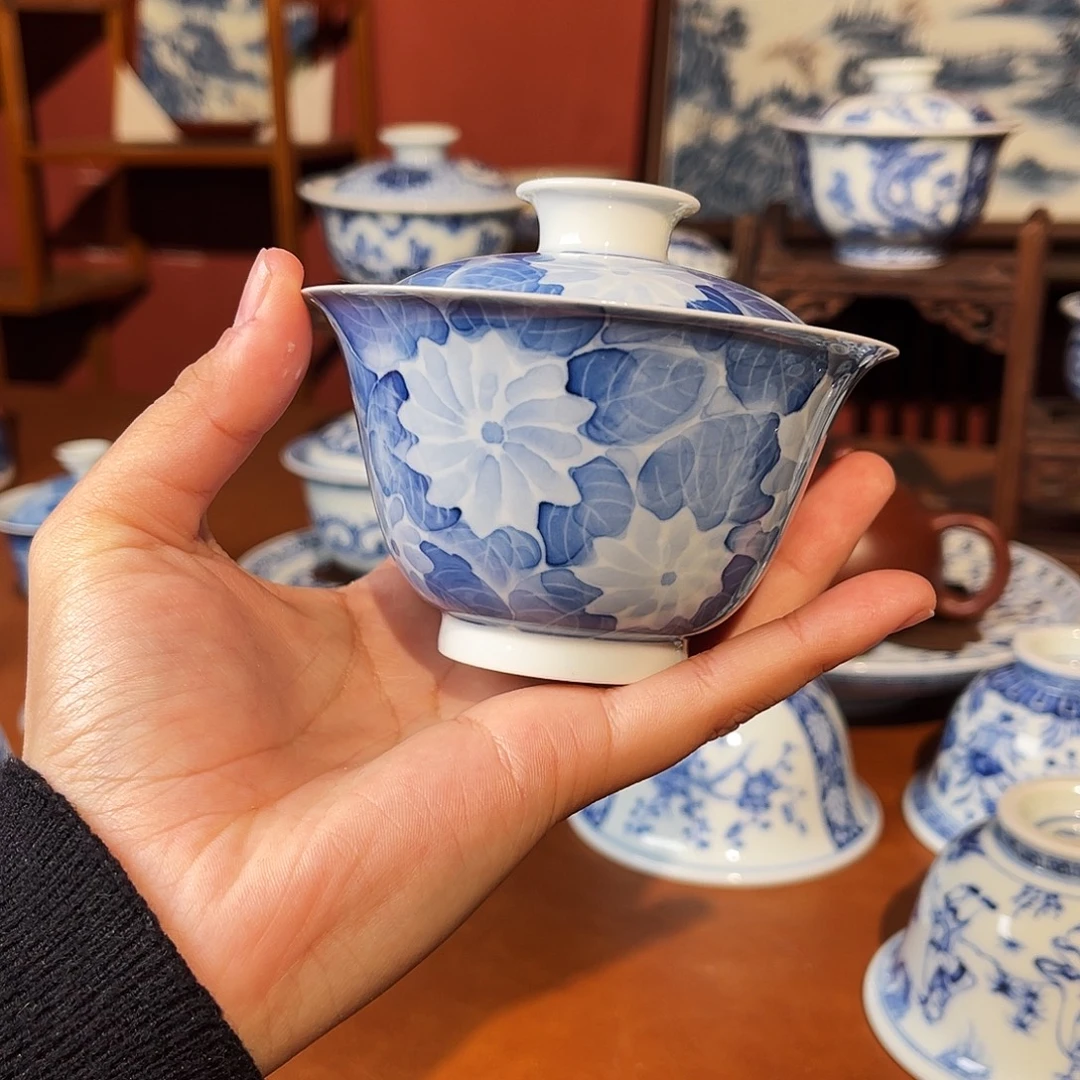 太阳花盖碗130cc.