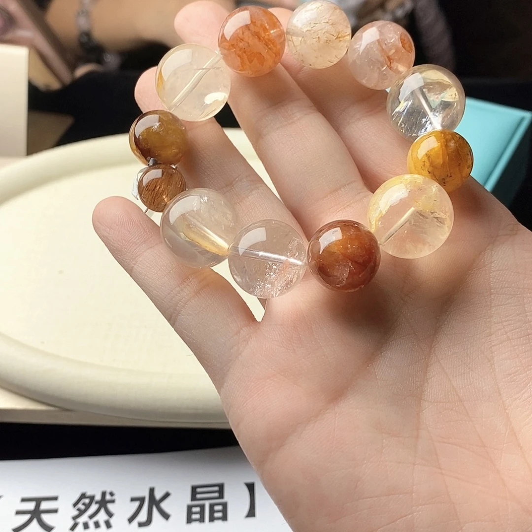银S925镀金镶嵌手链水晶