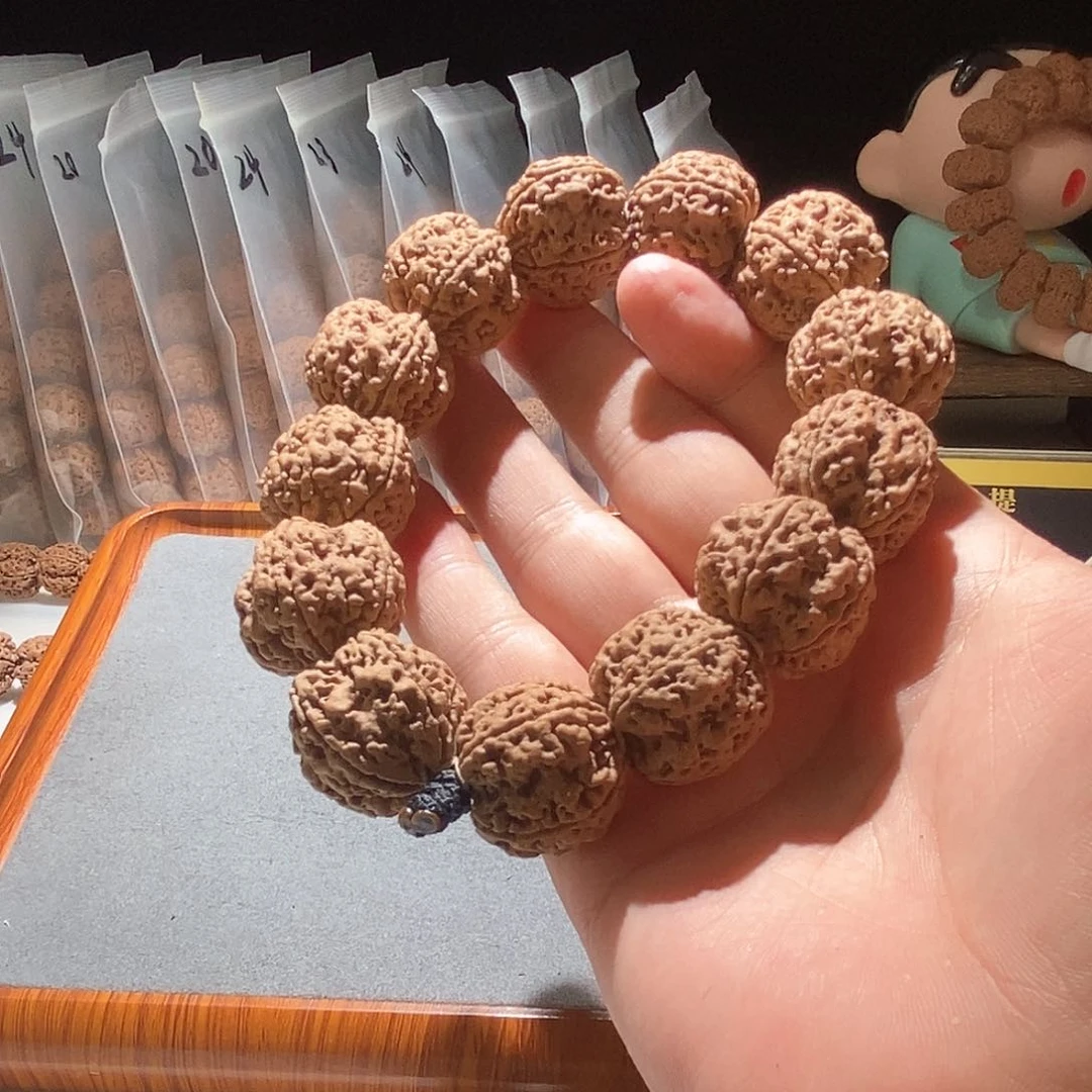 金刚菩提吊坠熬**军老版梅花粗筋双龙24.5mm