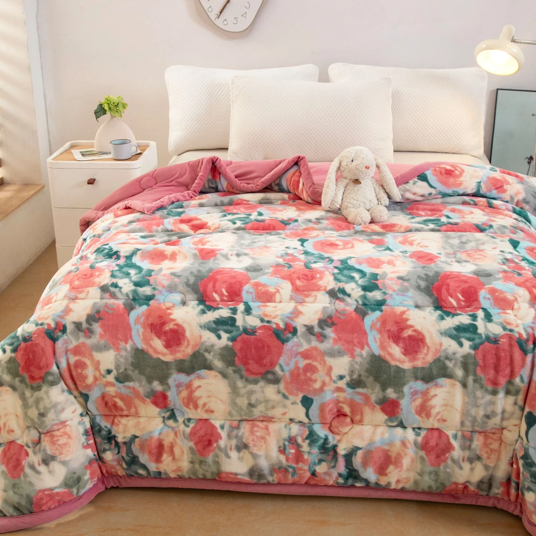 梦境花园加厚牛奶绒冬被子被芯可机洗学生宿舍春秋被保暖冬被