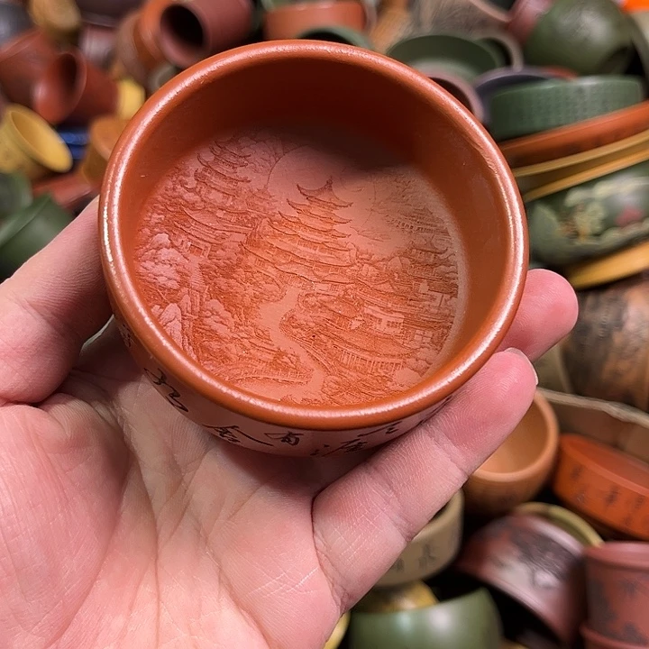 紫砂茶杯全手工紫砂主人杯