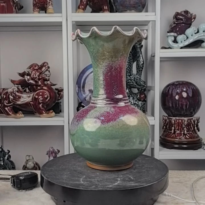 摆件敬**命钧瓷摆件神後鎮鈞瓷擺件