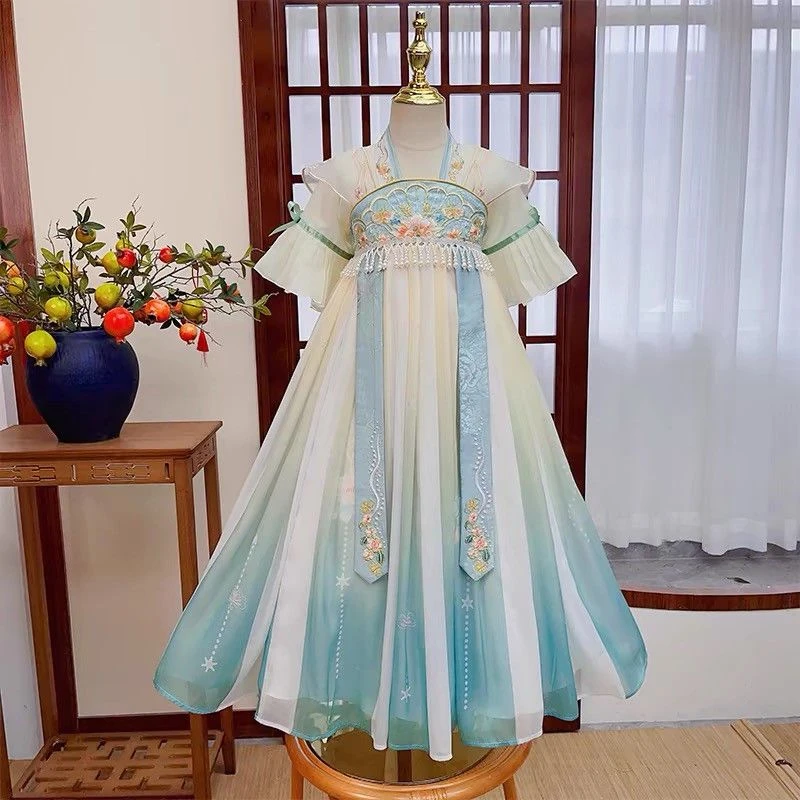 儿童汉服连衣库存默认瑕疵不退换