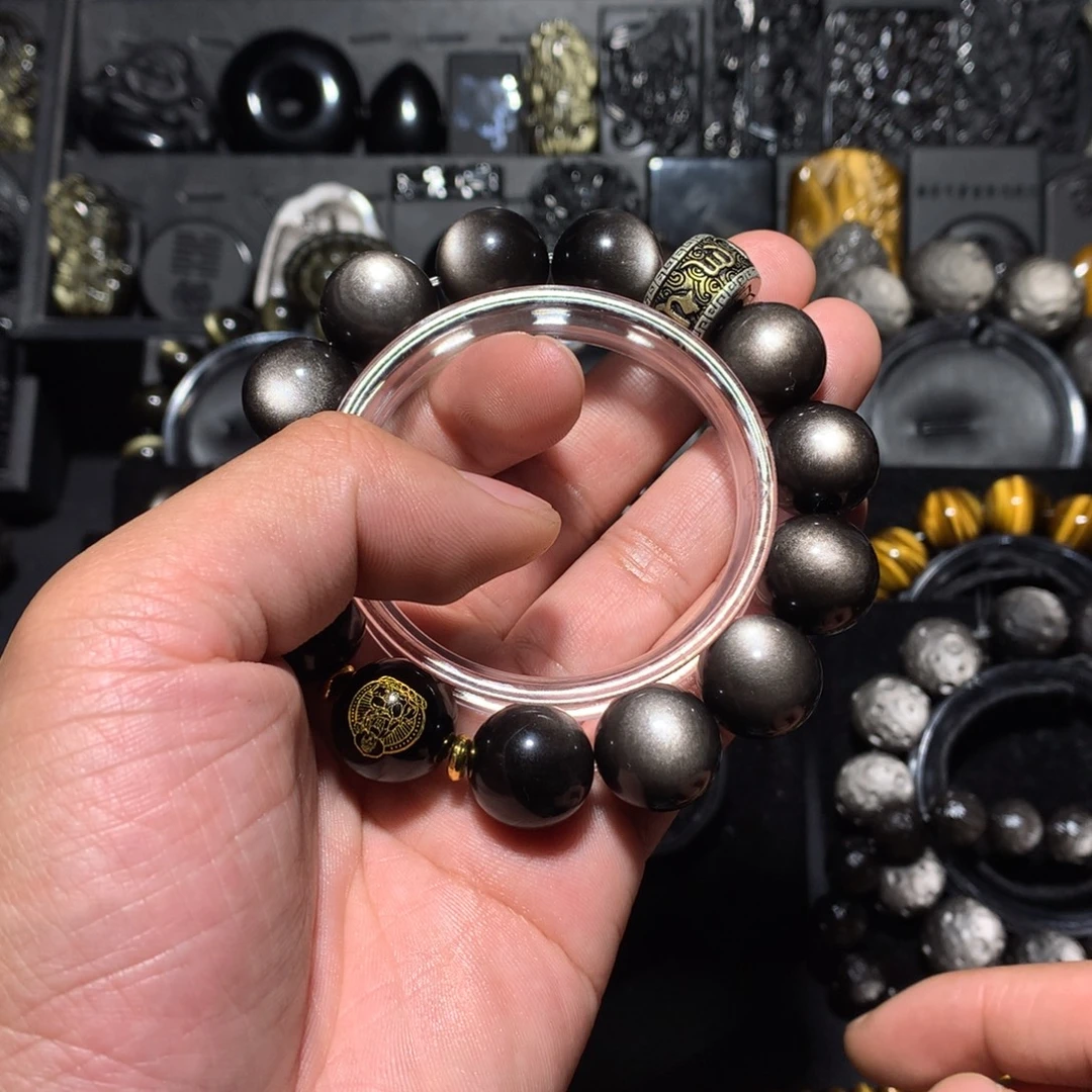 君***霄黑曜岩未镶嵌珠宝奇石