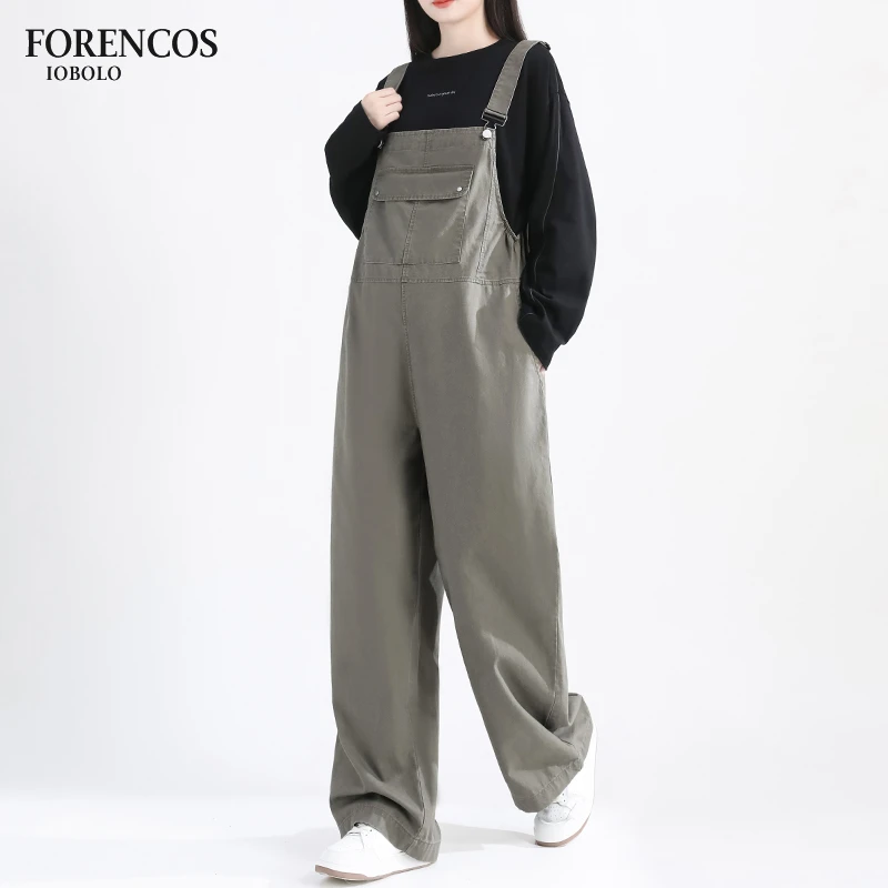 孕妇背带裤女2025新款春秋款宽松秋季小个子大码秋冬款长裤直筒裤