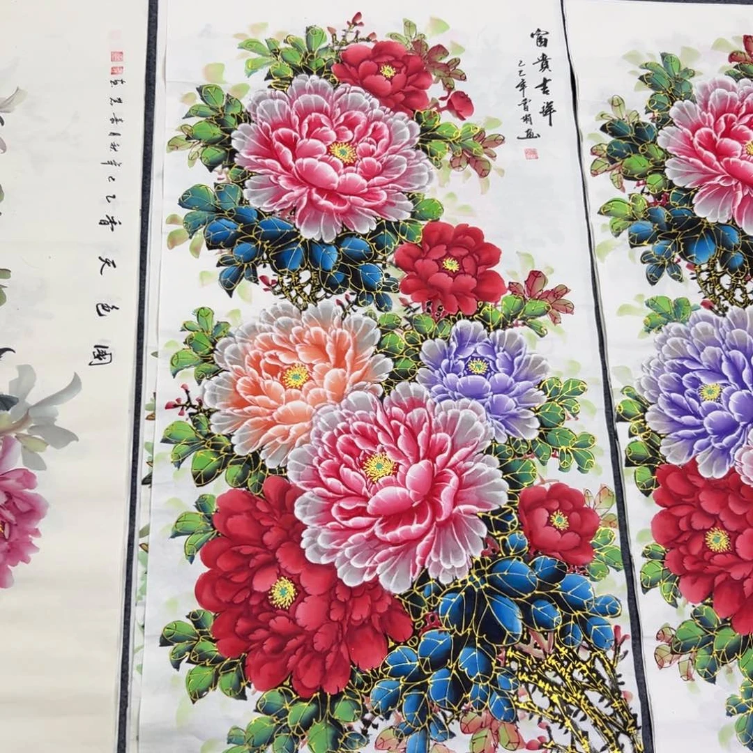 勇***）国画尺寸140✖️70四尺精品手绘画