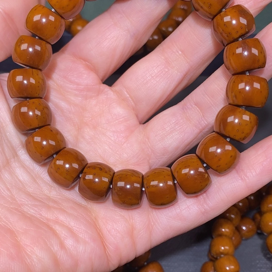 菩提紫金鼠实心老型手串