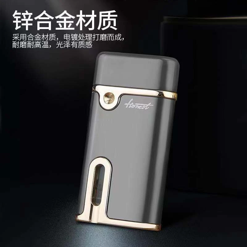 百诚/Honest百诚新品气体打火机家月直冲红焰透视气仓