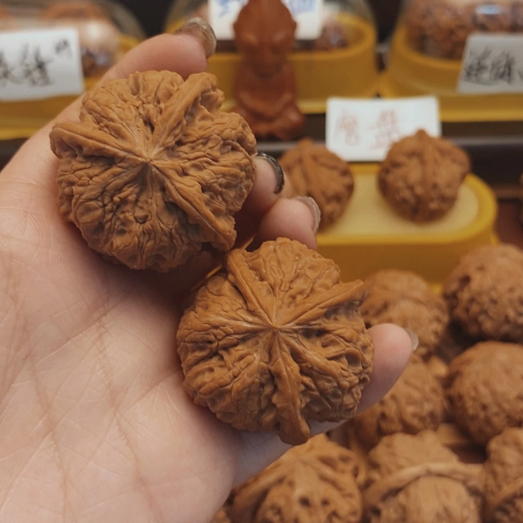 吊坠文玩核桃39全品雨花石三棱