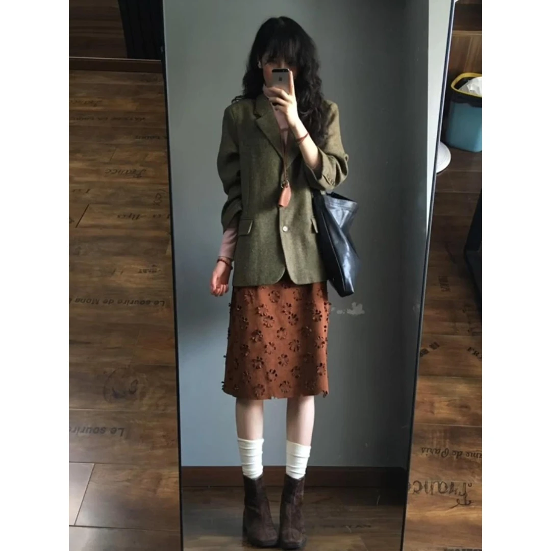 2025超火大方得体穿搭一整套气质高级感巨好看职业西装套装裙秋季