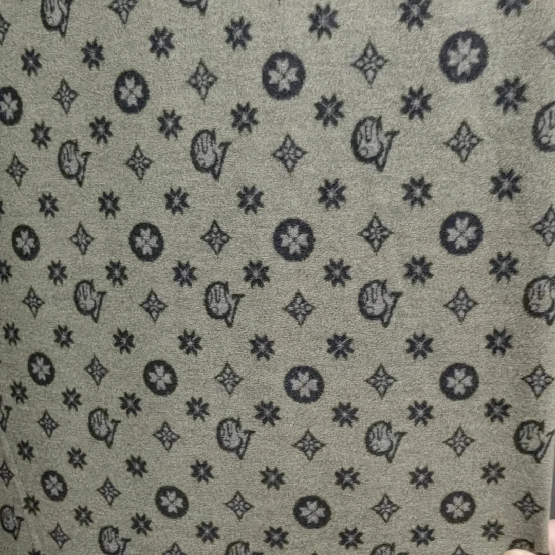 绿路易星空 织花奥绒布料