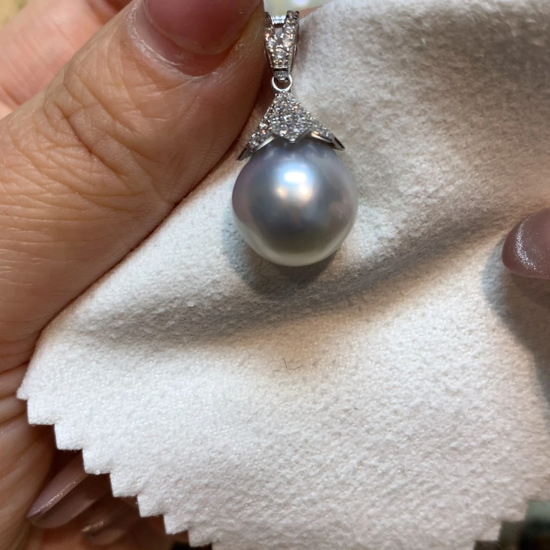 海水珍珠颈饰银S925镶嵌
