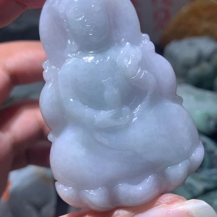 翡翠未镶嵌颈饰保真天然a货翡翠