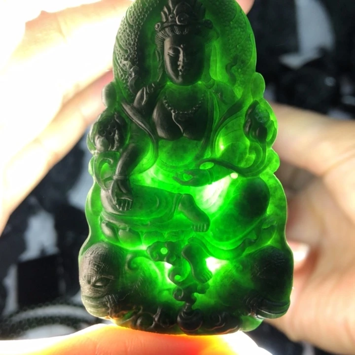 定制翡翠未镶嵌普贤