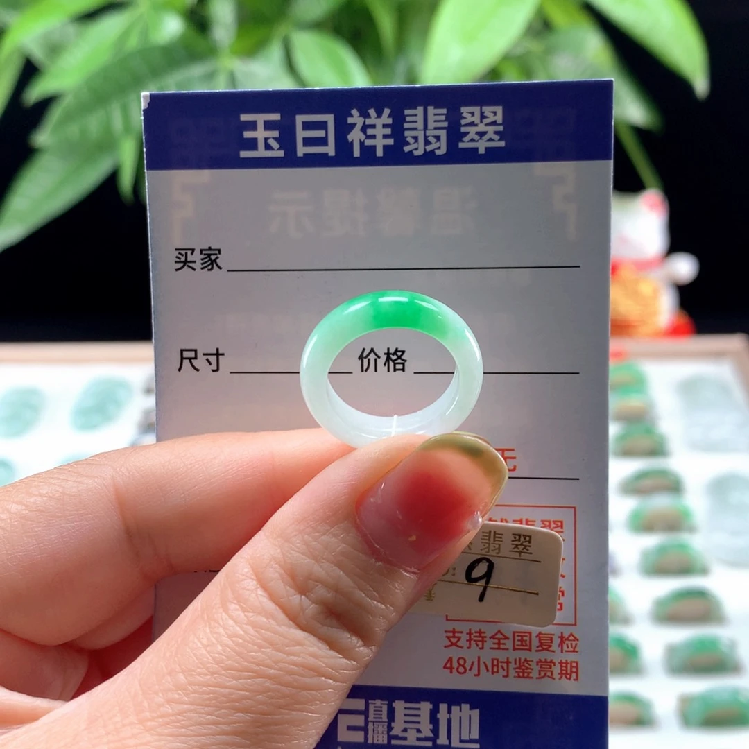 翡翠戒指未镶嵌9圈
