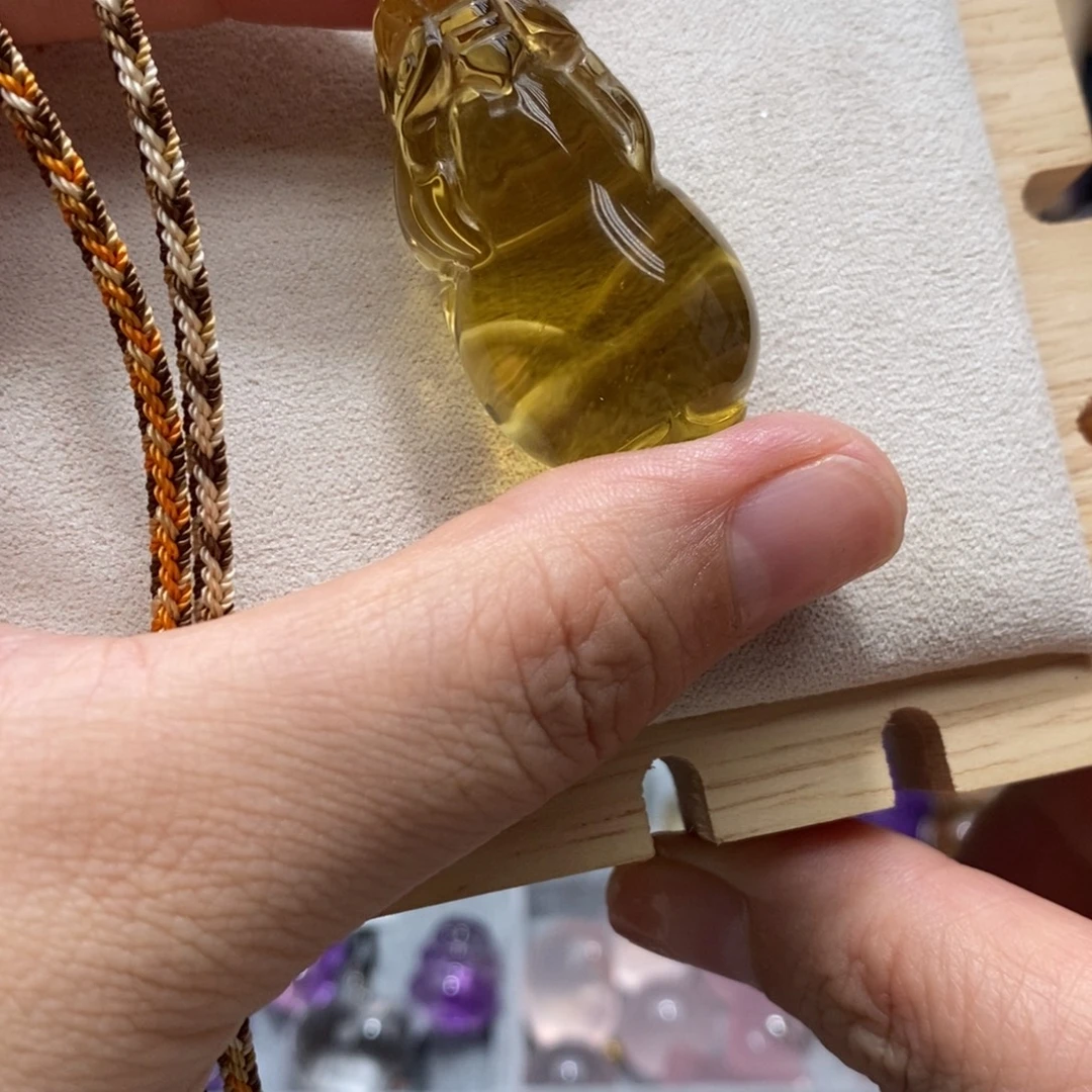吊坠(赠链)未镶嵌水晶黄水晶貔貅吊坠