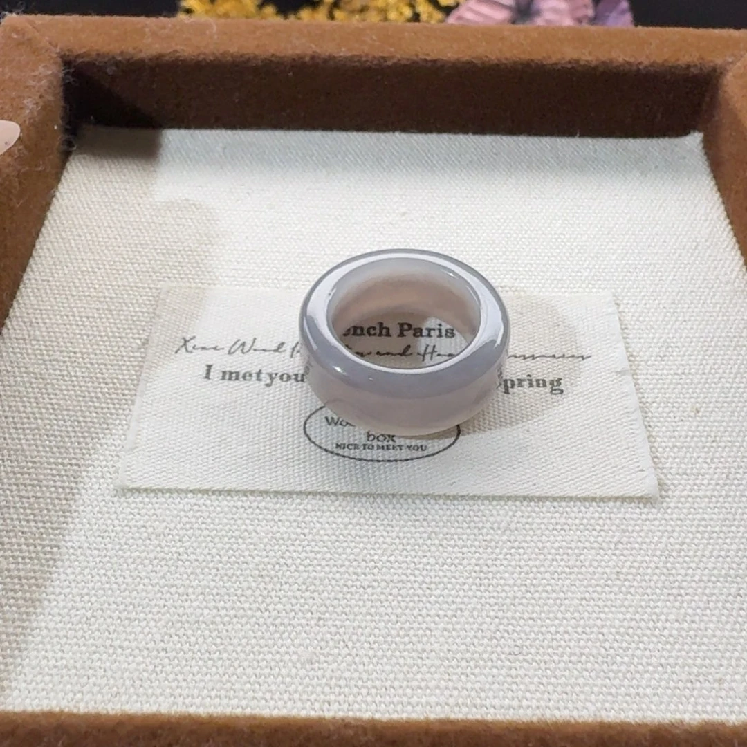 和田玉未镶嵌戒指