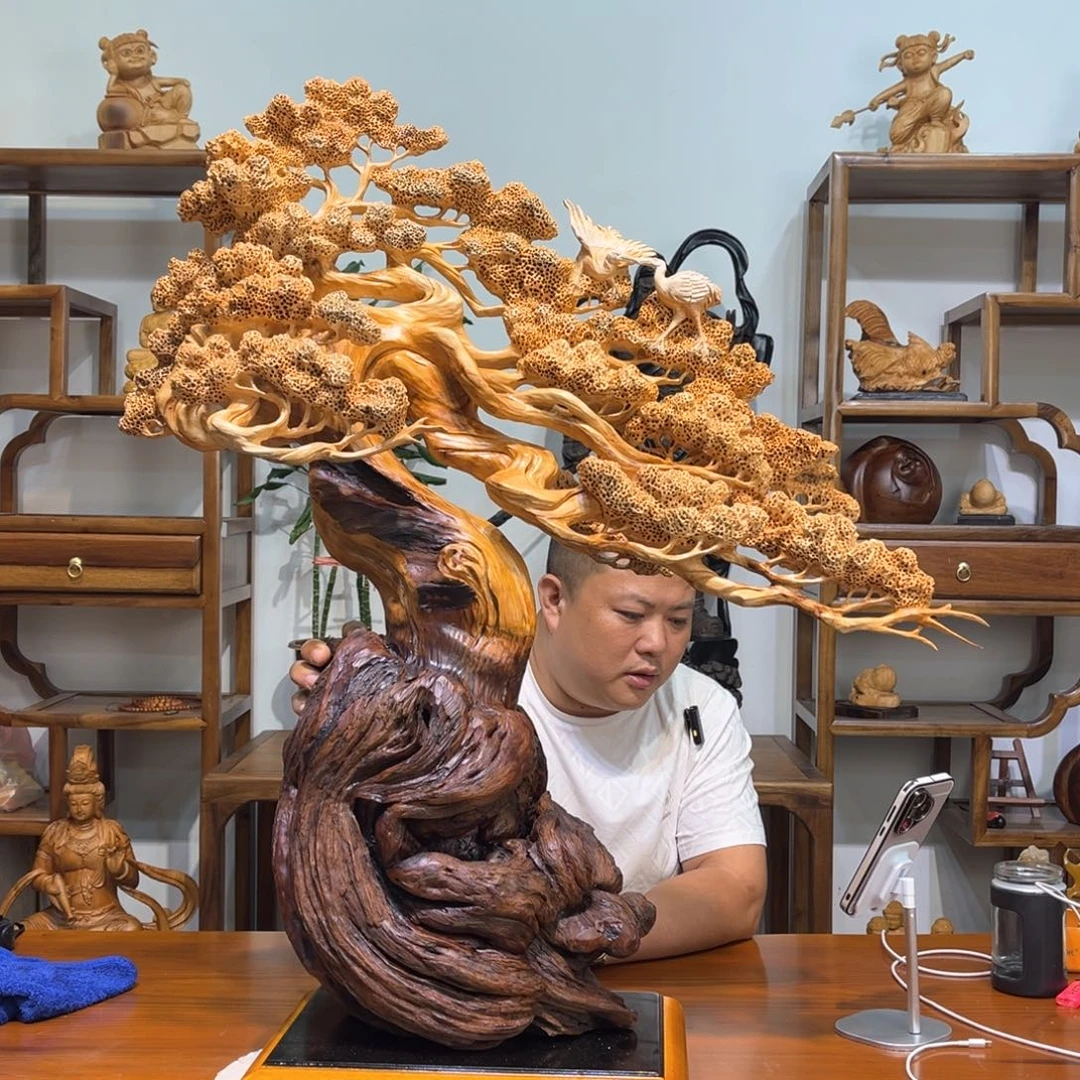 香榧木崖柏迎客松精品