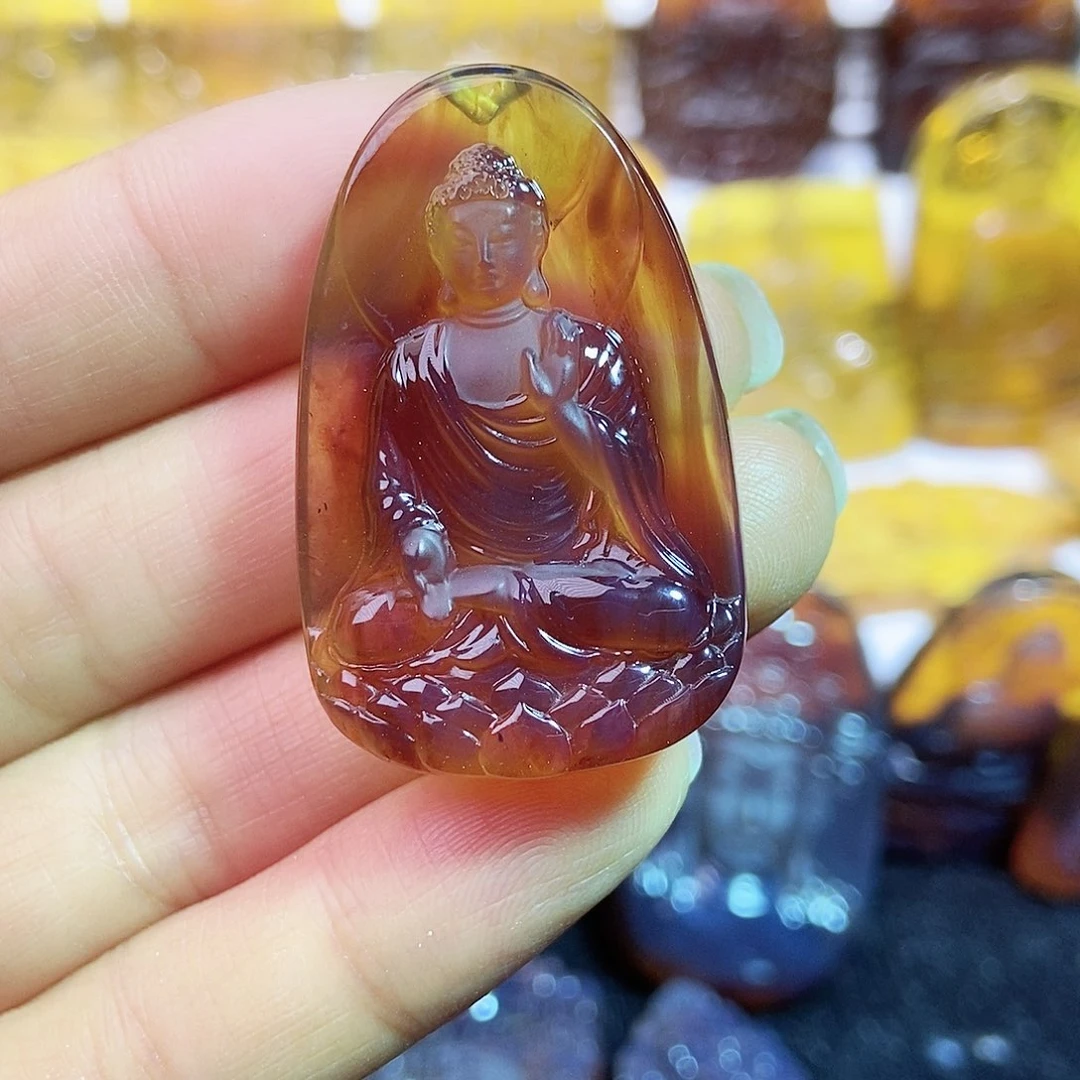 琥珀颈饰未镶嵌阿弥陀佛49号