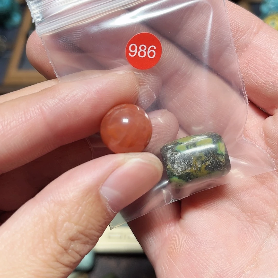 学***师玛瑙/玉髓未镶嵌圆珠桶珠老型手串！！