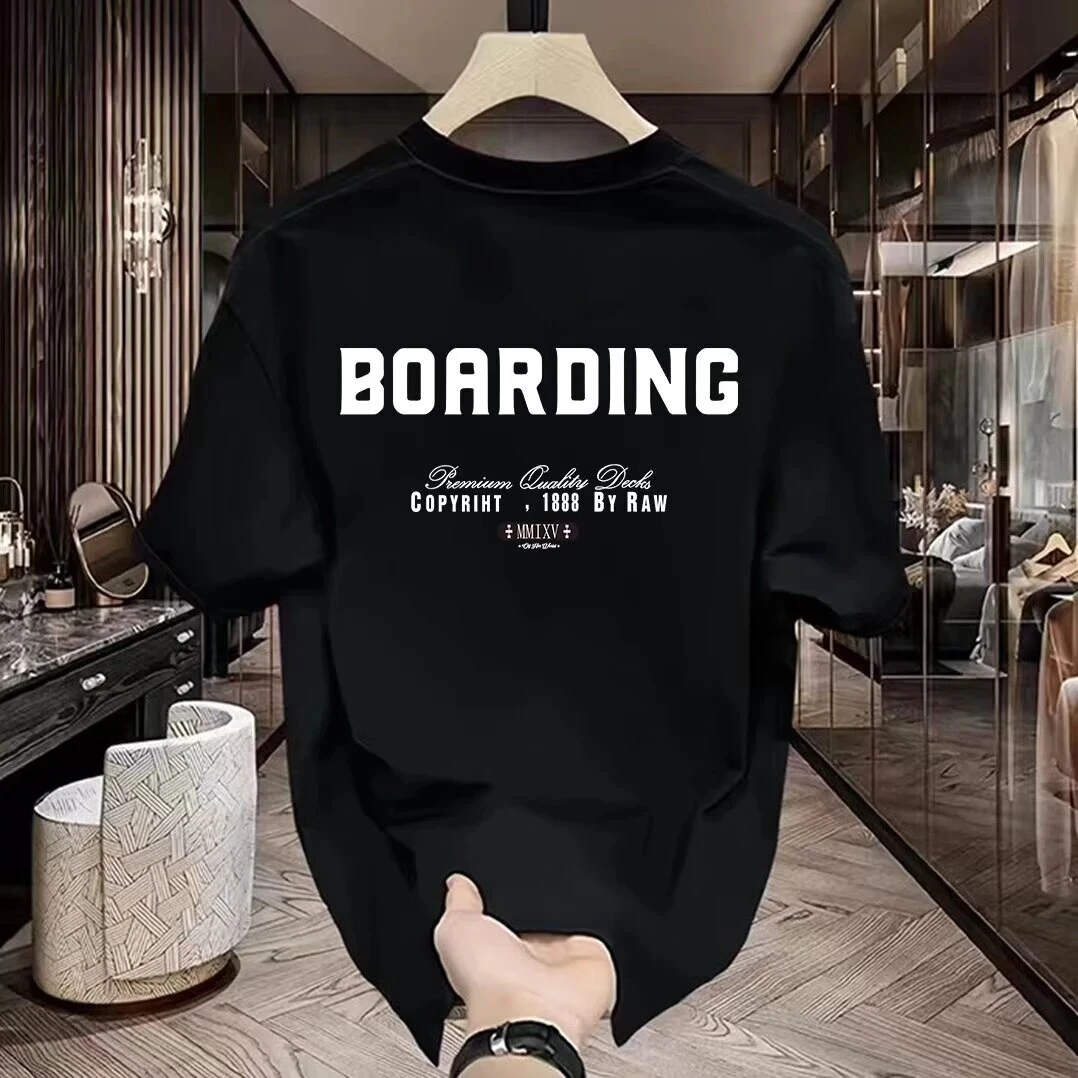 仓石一树新款印花短袖T恤男士夏季透气百搭上衣潮流休闲圆领半袖